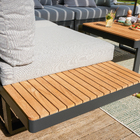 Conjunto para Jardim Sofá e Mesa 5 lugares 5 Peças Alumínio Cinza|Preto Persea Naterial